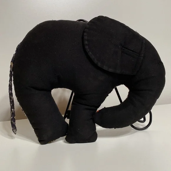 Vintage Indian Hand Embroidered Mirrored Banjara Elephant Pillow - Picture 2 of 16